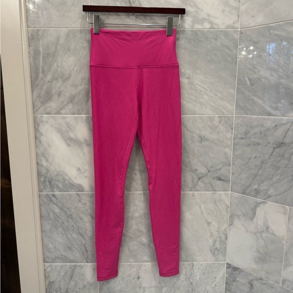 CRZ YOGA Thermal Fleece Lined Leggings 28'' NWTs XS Hibiscus Purple - Picture 11 of 13